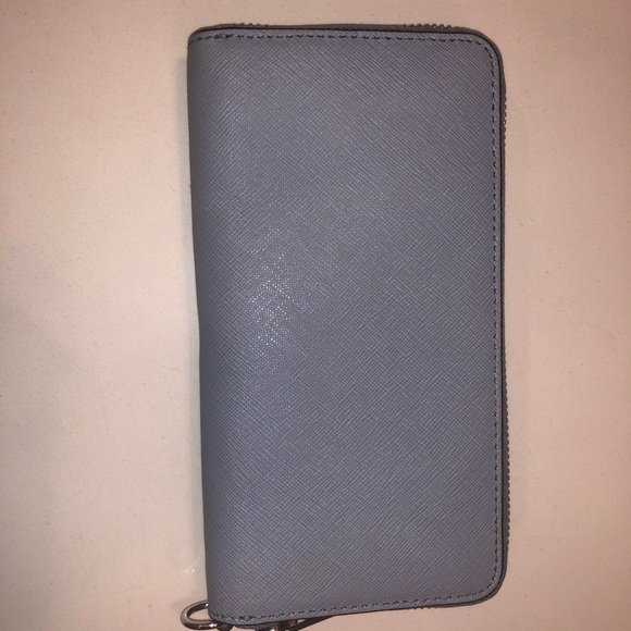 Michael Kors Baby Blue Saffiano ZIP Wallet